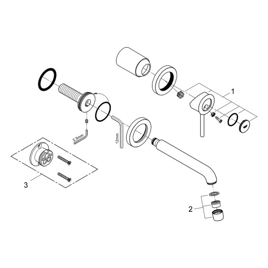 Додаткове фото - Змішувач для раковини Grohe BauClassic 2029200C