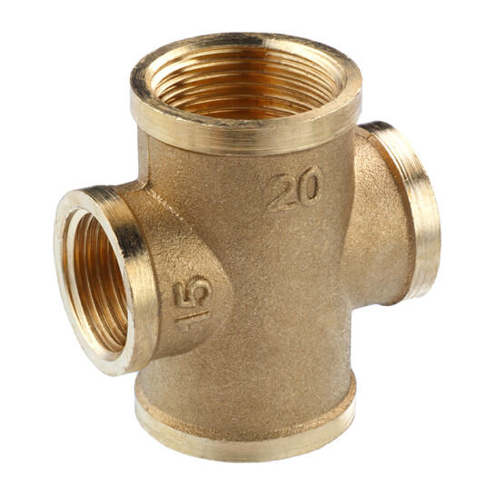 Головне фото - Хрестовина посилена перехідна LexLine 3/4''х1/2''х3/4"х1/2" ВВВВ латунна УК4606-В