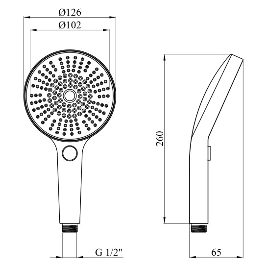 Додаткове фото - Лійка для ручного душу Kroner Element 2801552923Z-5301