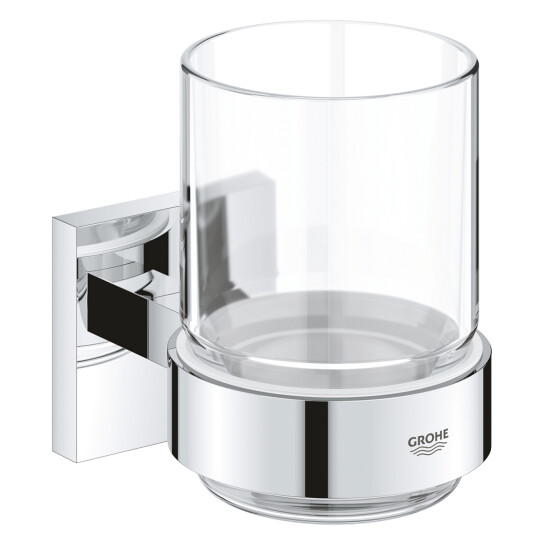 Головне фото - Склянка з тримачем для ванної кімнати Grohe QuickFix Start Cube 41097000