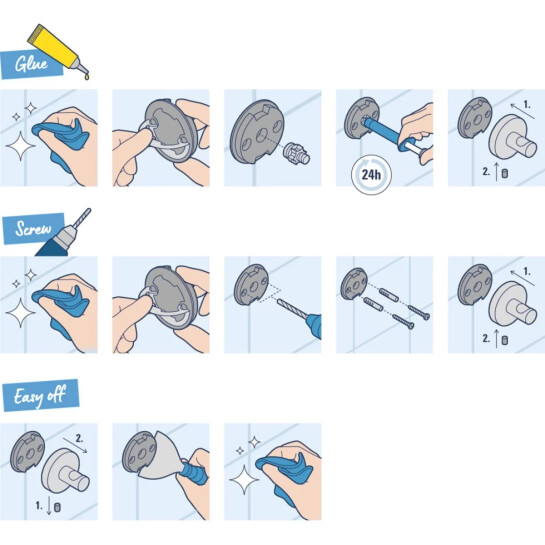 Додаткове фото - Полиця для душу Grohe QuickFix Start Cube з гачками 41107000