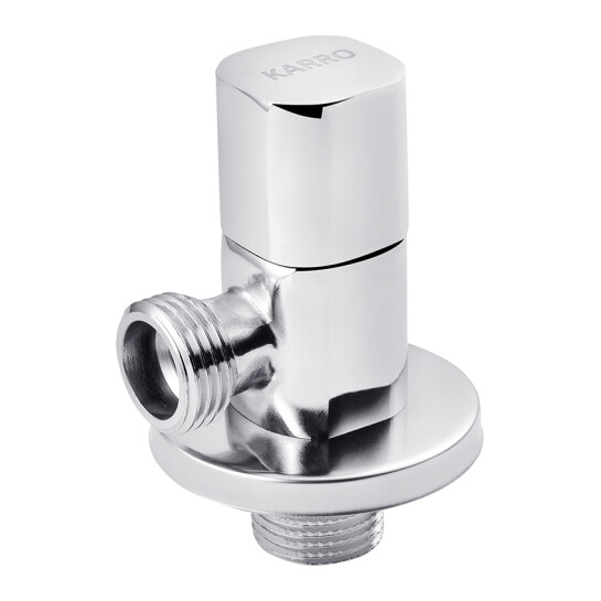 Головне фото - Кран приладовий для підключення Karro 1/2"х1/2" ЗЗ хромований KR-3123