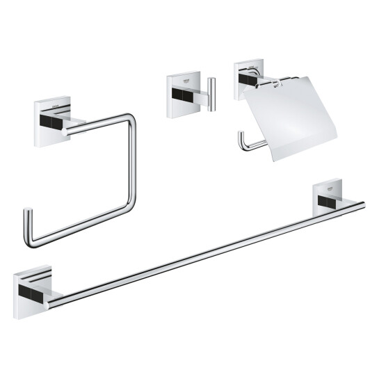 Головне фото - Набір аксесуарів для ванної кімнати Grohe QuickFix Start Cube 3 в 1 41115000