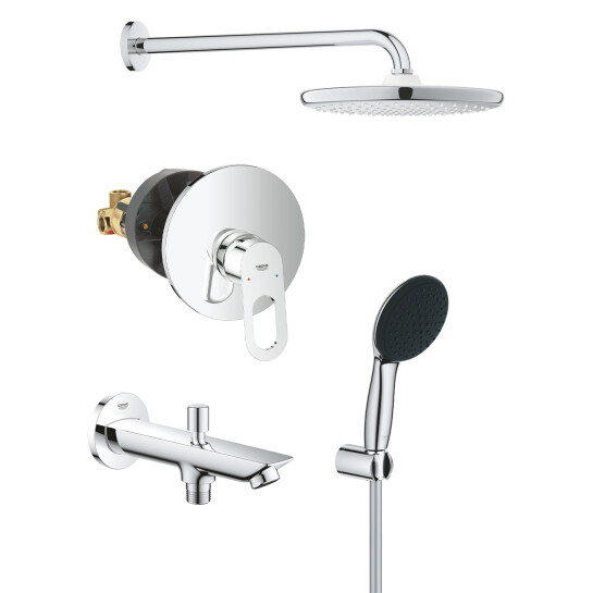 Головне фото - Душова система прихованого монтажу Grohe Vitalio Start 250 з виливом для ванни та змішувачем Bauloop UA290810R3