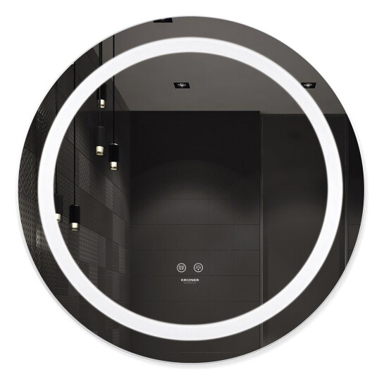 Головне фото - Дзеркало Kroner KRP Spiegel R2 - 6060 з LED-підсвічуванням та антизапотіванням