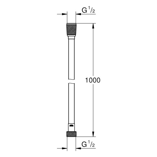 Додаткове фото - Шланг для душу Grohe VitalioFlex Silver TwistStop 1000 мм 22111000