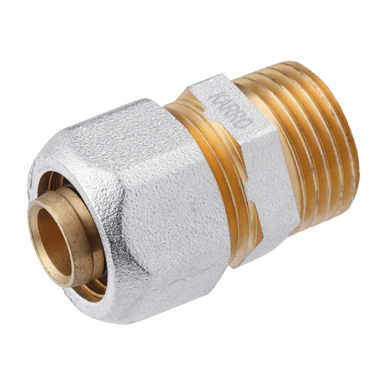 Головне фото - Муфта металопластикова Karro 16х1/2" РЗ нікельована KR-0510