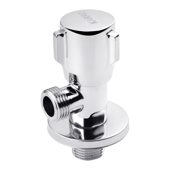 Головне фото - Кран приладовий для підключення Karro 1/2"х1/2" ЗЗ хромований KR-3127