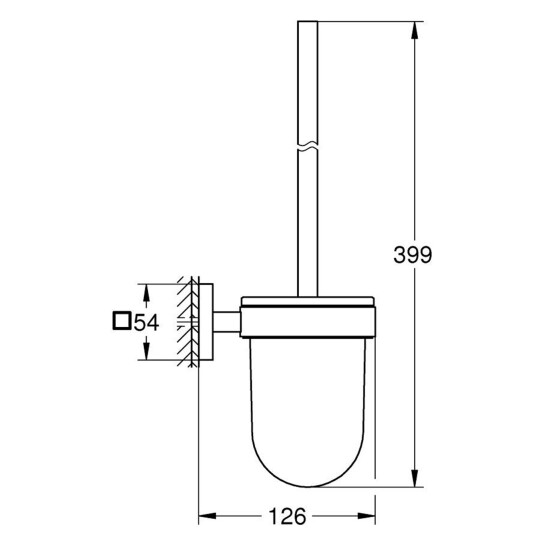 Додаткове фото - Йоржик для унітаза настінний Grohe QuickFix Start Cube 40977000