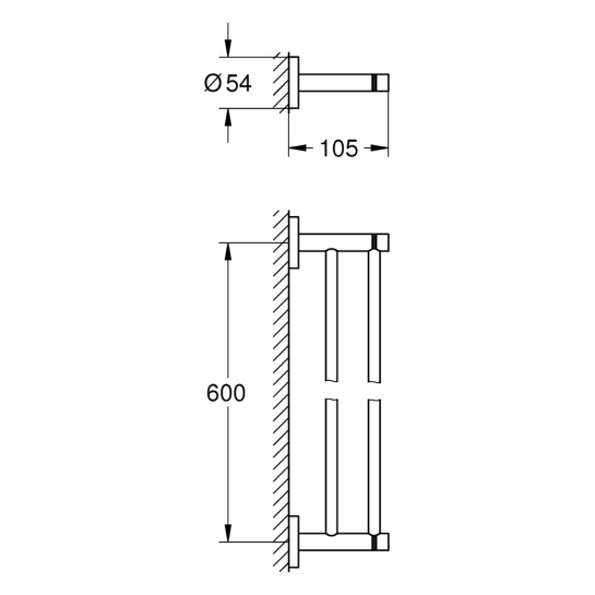 Додаткове фото - Тримач для рушників Grohe QuickFix Start 41203000