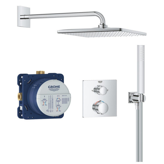 Головне фото - Душова система прихованого монтажу термостатична Grohe QuickFix Precision Grohtherm Cube 34881000