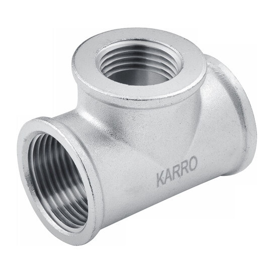 Головне фото - Трійник перехідний Karro 3/4"х1/2"х3/4" ВВВ нікельований KR-3213