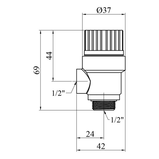 Додаткове фото - Зривний клапан Valves 1/2" РЗ 1,5 Bar