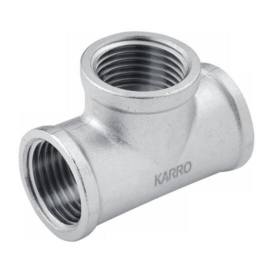 Головне фото - Трійник Karro 1/2" ВВВ нікельований KR-3213