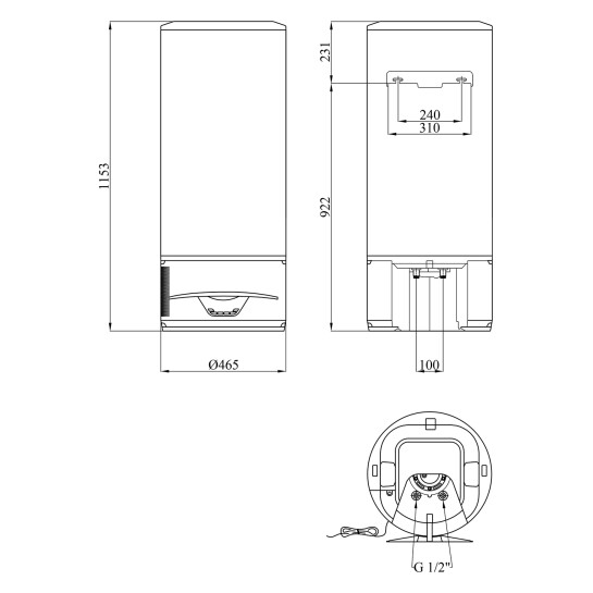Додаткове фото - Водонагрівач Ariston Lydos Hybrid 100 WI-FI з мокрим ТЕНом 3629065