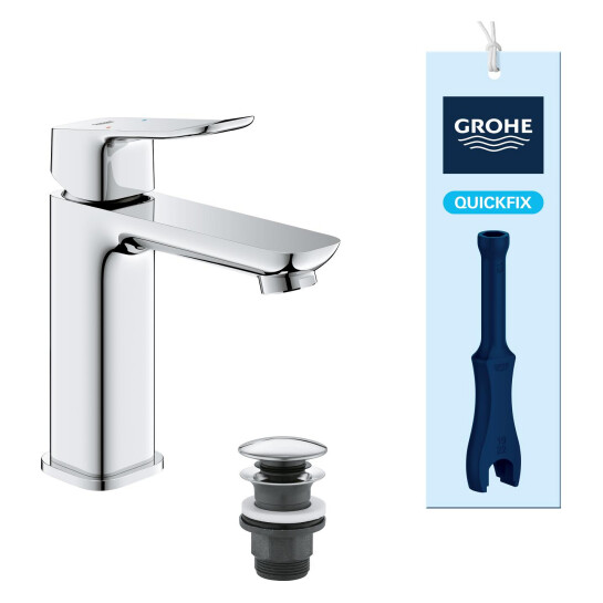 Додаткове фото - Змішувач для раковини Grohe QuickFix Dice M-Size 1018330000 з донним клапаном