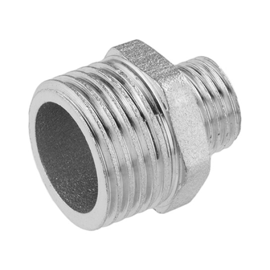 Головне фото - Ніпель перехідний посилений LexLine 1/2"х1/4" ЗЗ нікельований НК0541-Вн