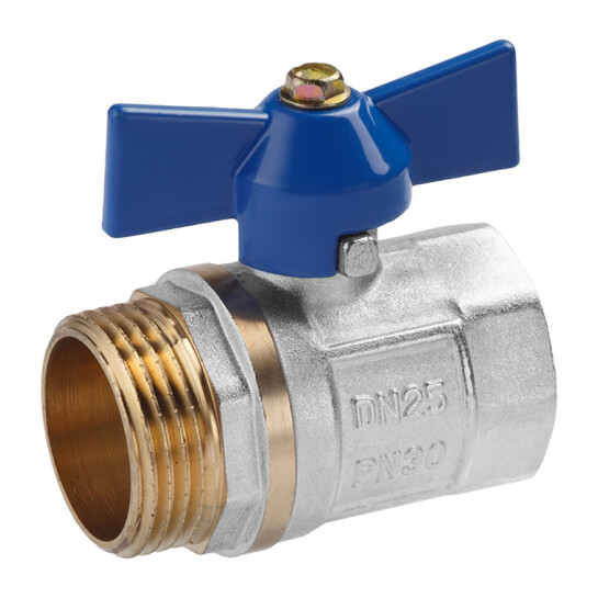 Головне фото - Кран кульовий Valves 1" ВЗ PN30 синій метелик