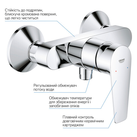 Додаткове фото - Набір змішувачів 3 в 1 для ванної кімнати Grohe QuickFix StartEdge S-Size UA202502SE