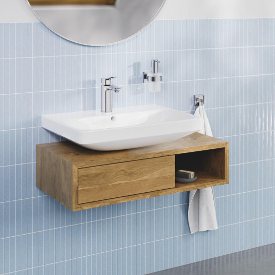 Додаткове фото - Змішувач для раковини Grohe QuickFix Dice ES M-Size 1018360000 з донним клапаном