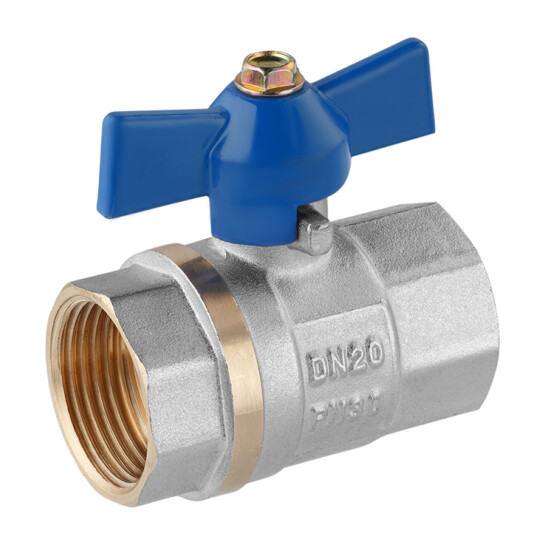 Головне фото - Кран кульовий Valves 3/4" ВВ PN30 синій метелик
