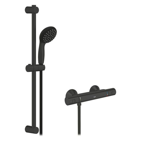 Головне фото - Змішувач термостатичний для душу Grohe QuickFix Start Black UA303908T1