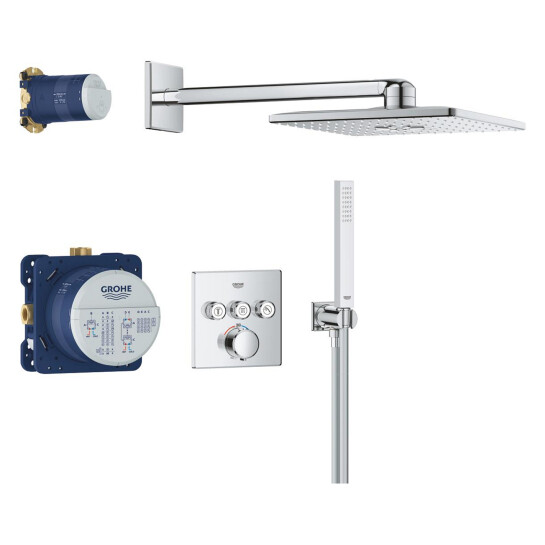 Головне фото - Душова система прихованого монтажу термостатична Grohe QuickFix Precision SmartControl Cube 34875000 