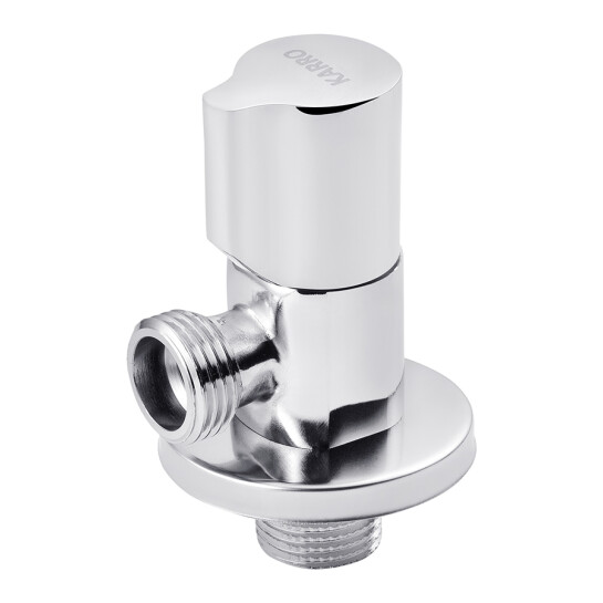 Головне фото - Кран приладовий для підключення Karro 1/2"x1/2" ЗЗ хромований KR-3120 New