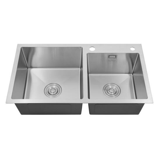 Додаткове фото - Комплект кухонна мийка Kroner Gebürstet-7843ZHM + змішувач Edelstahl Klassisch-ESG03815BLK + дозатор Spender-016