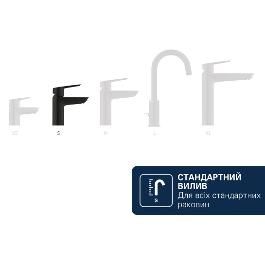 Додаткове фото - Змішувач для раковини Grohe QuickFix Dice S-Size 1018572430 з донним клапаном