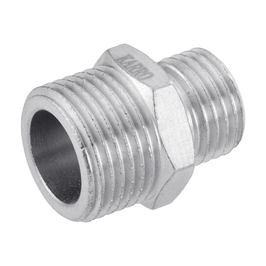 Головне фото - Ніпель перехідний Karro 3/8"х1/4" ЗЗ нікельований KR-3114