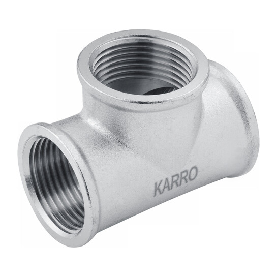 Головне фото - Трійник Karro 1" ВВВ нікельований KR-3213