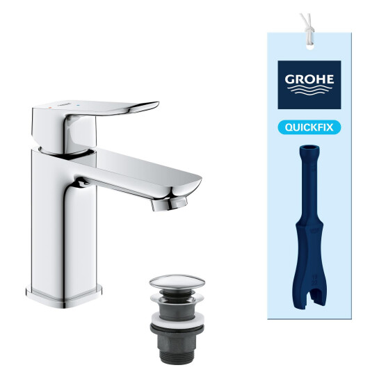 Додаткове фото - Змішувач для раковини Grohe QuickFix Dice ES S-Size 1018610000 з донним клапаном