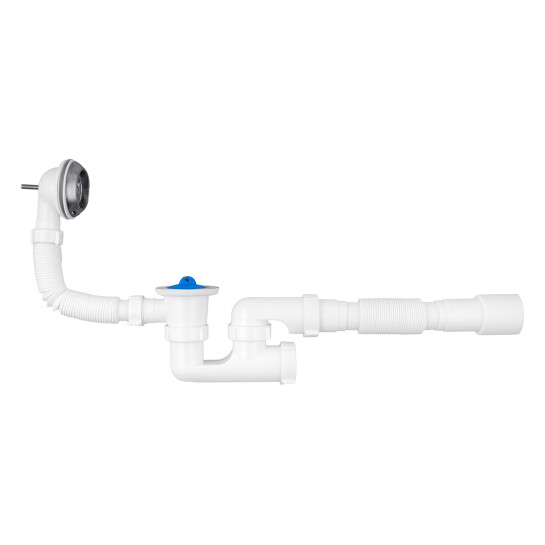 Головне фото - Сифон для ванни Agua BS03 1 1/2"х40/50 мм з переливом та ревізією