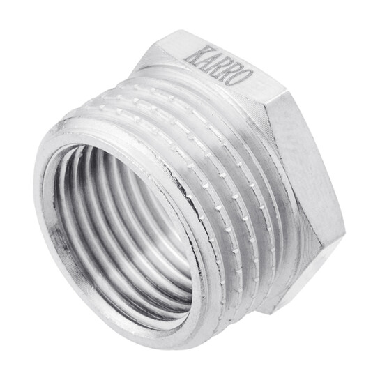 Головне фото - Футорка Karro 1/2"х3/8" ЗВ нікельована KR-3115