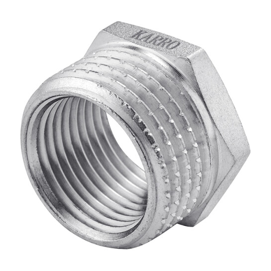 Головне фото - Футорка Karro 1"х1/2" ЗВ нікельована KR-3115