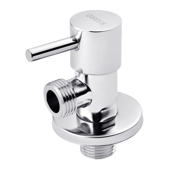 Головне фото - Кран приладовий для підключення Karro 1/2"х1/2" ЗЗ хромований KR-3110