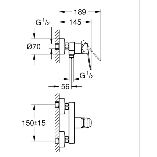 Додаткове фото - Змішувач для душу Grohe QuickFix Dice 1018742430