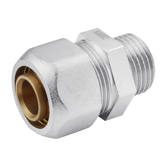Головне фото - Муфта металопластикова Karro 20х1/2" РЗ нікельована KR-0512