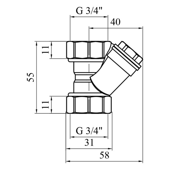 Додаткове фото - Фільтр грубої очистки Valves 3/4"
