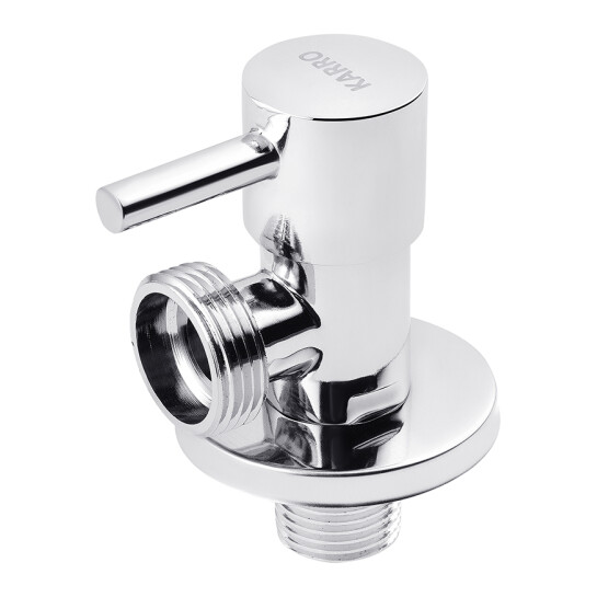Головне фото - Кран приладовий для підключення Karro 1/2"х3/4" ЗЗ хромований KR-3110