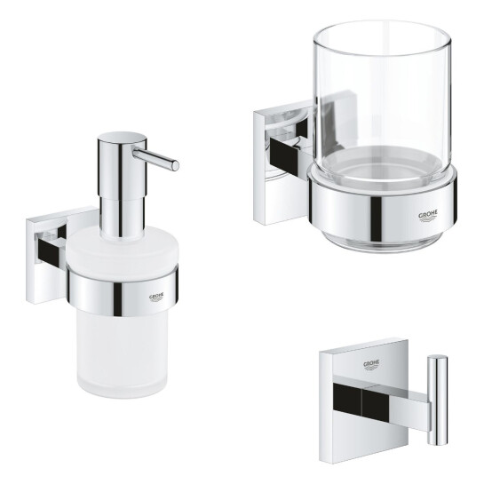 Головне фото - Набір аксесуарів для ванної кімнати Grohe QuickFix Start Cube 3 в 1 BF40961SC