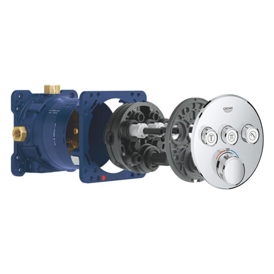 Додаткове фото - Душова система прихованого монтажу термостатична Grohe QuickFix SmartControl UA202802R3