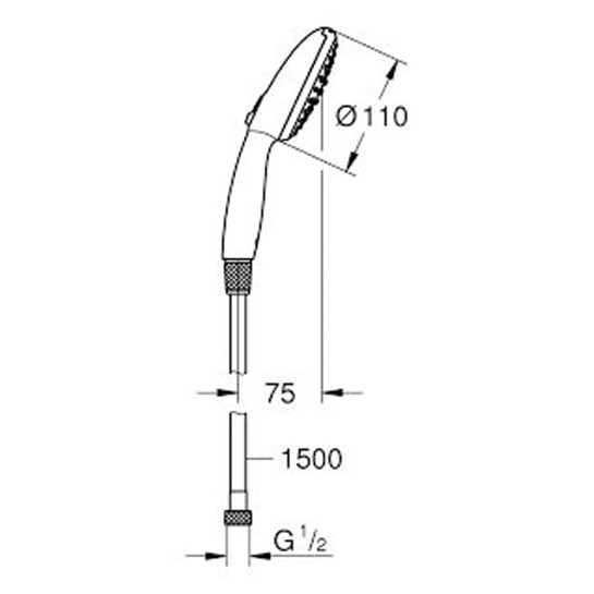 Додаткове фото - Душовий набір Grohe QuickFix Vitalio Start 110 26972001