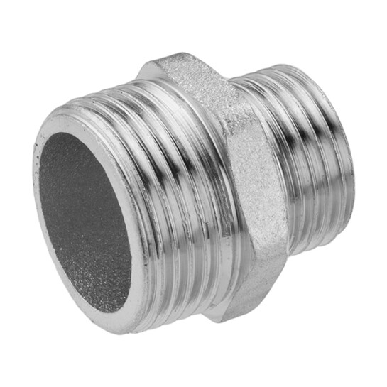 Головне фото - Ніпель перехідний посилений LexLine 1/2"х3/4" ЗЗ нікельований НК0511-Вн