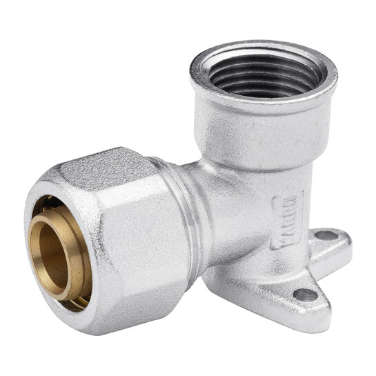 Головне фото - Коліно настінне металопластикове Karro 20x1/2" РВ нікельоване KR-0821