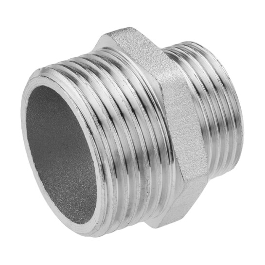 Головне фото - Ніпель перехідний посилений LexLine 1 1/2"х3/4" ЗЗ нікельований НК0521-Вн