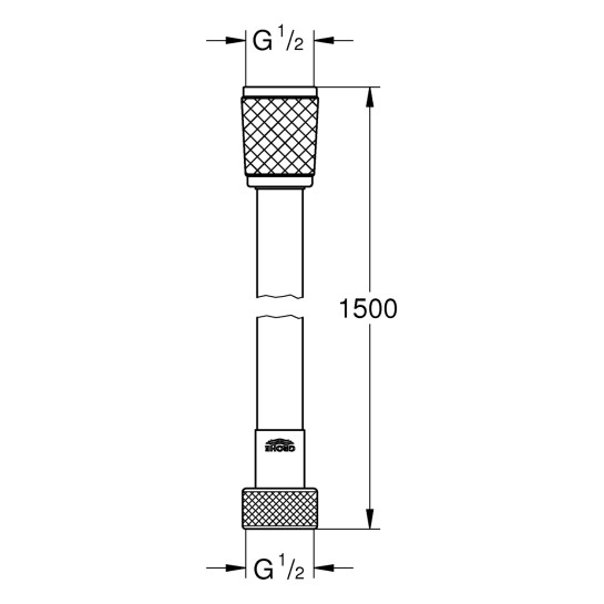 Додаткове фото - Шланг для душу Grohe Relexaflex 1500 мм TwistFree 45973001