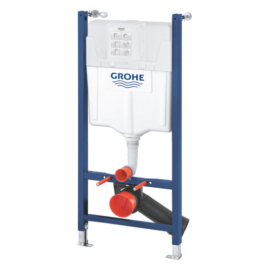 Додаткове фото - Комплект 4 в 1: Інсталяція Grohe Solido 2 в 1 38971000 + Панель змиву для унітаза Even Black 38966KV0 + Унітаз підвісний безобідковий Kroner Armada WHI513636 TORNADO (38971966KV0KA51T)