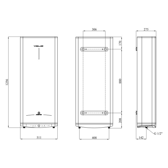 Додаткове фото - Водонагрівач Ariston Velis Tech 100 EU з мокрим ТЕНом 3100919